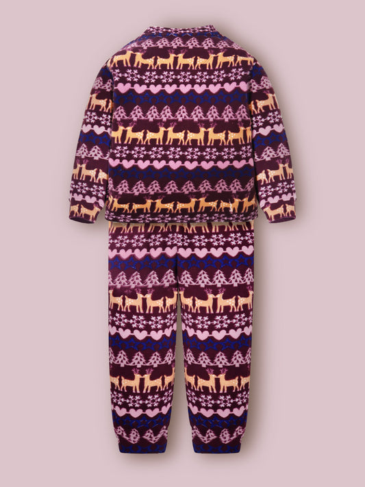 Cherry Crumble Multicolor Winter Wonder Nightsuit