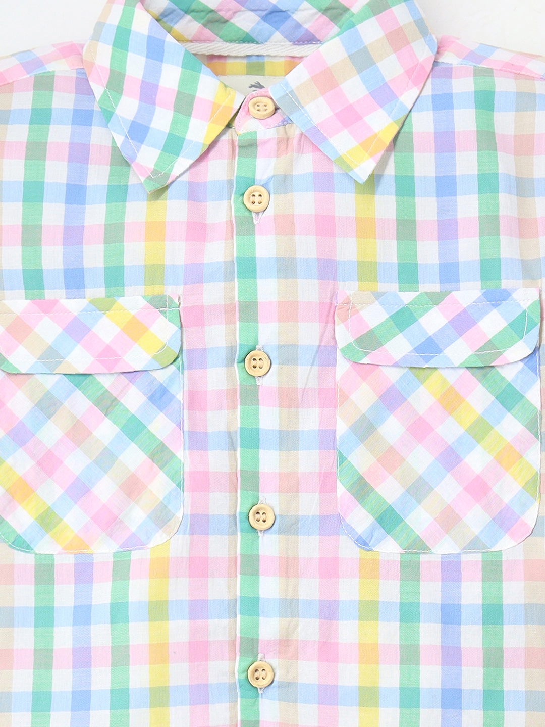 Cherry Crumble Multicolor Gingham Playful-Sleek Summer Shirt
