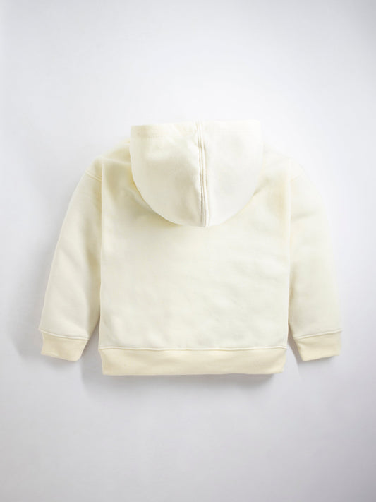 Cherry Crumble Cream Solid Printed Fleece Lovely Classic Winter Sweatshirt