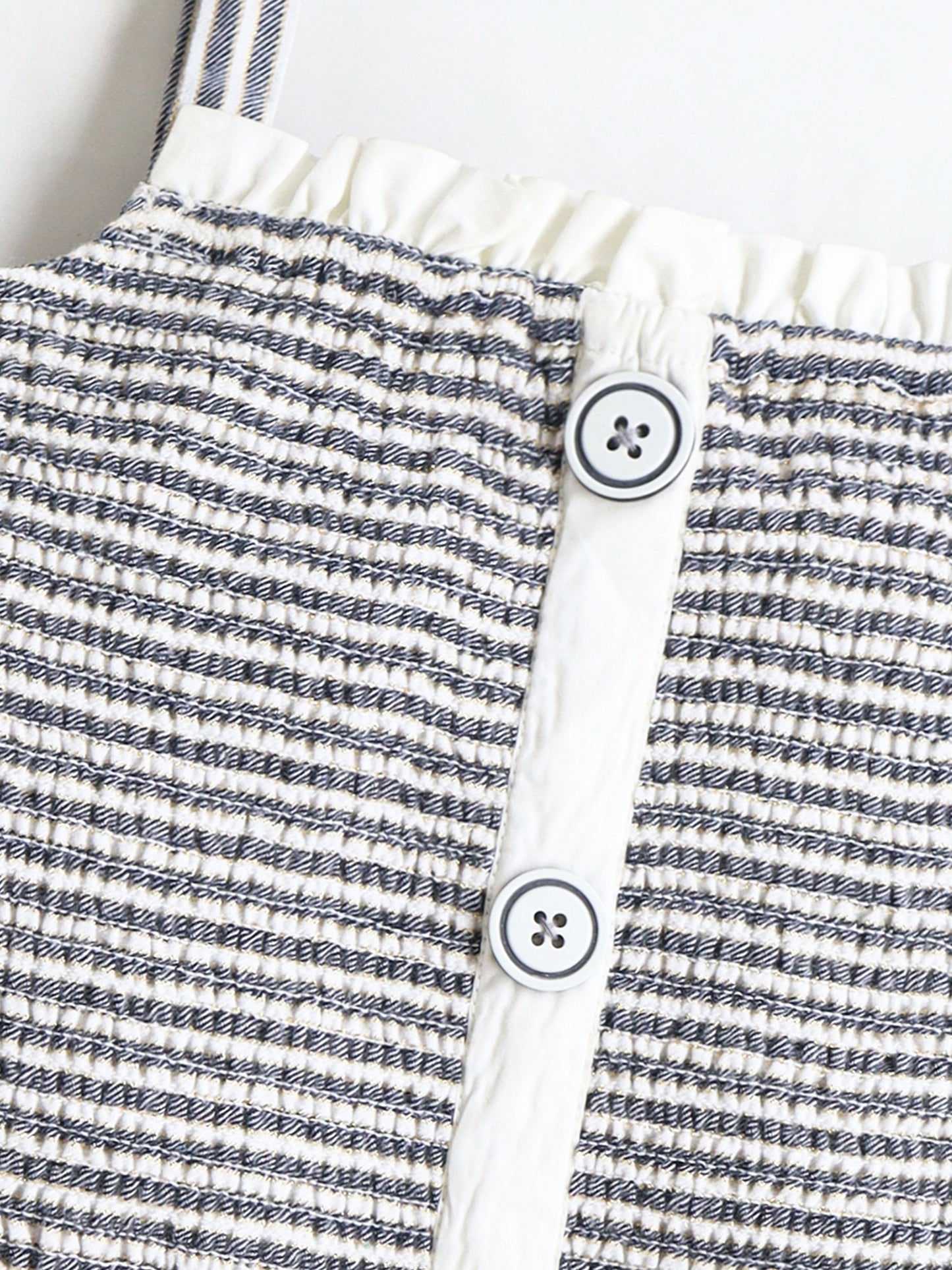 Cherry Crumble White Grey Striped Lovely Stylish Top