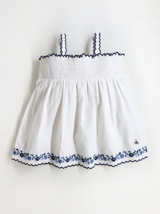 Cherry Crumble White Solid Trendy Stylish Top