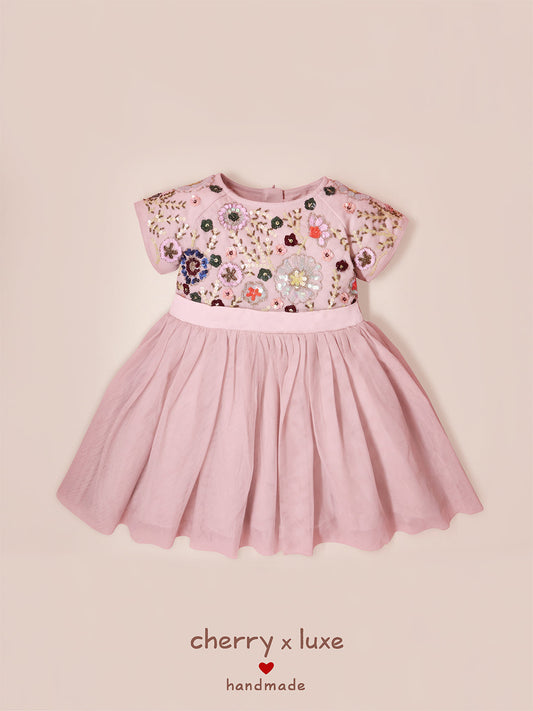 Cherry Crumble Pink Solid Cozy Summer Dress
