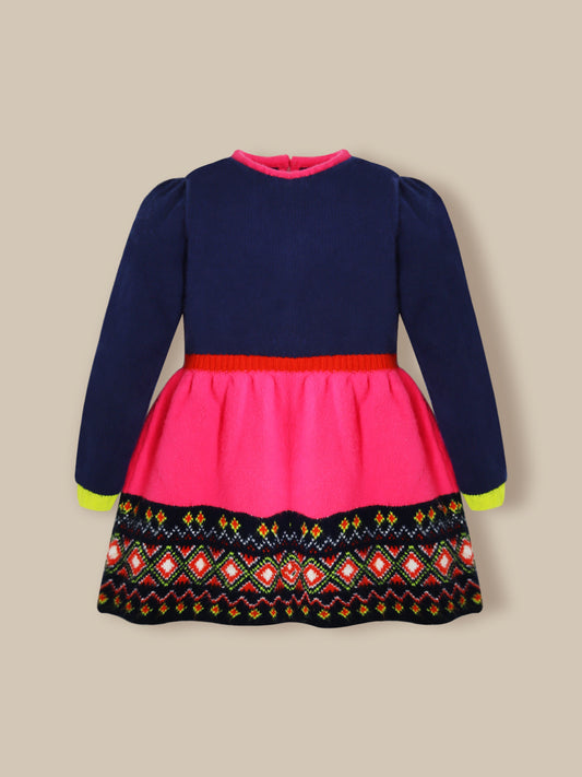 Cherry Crumble Winter Multicolor Bloom Dress