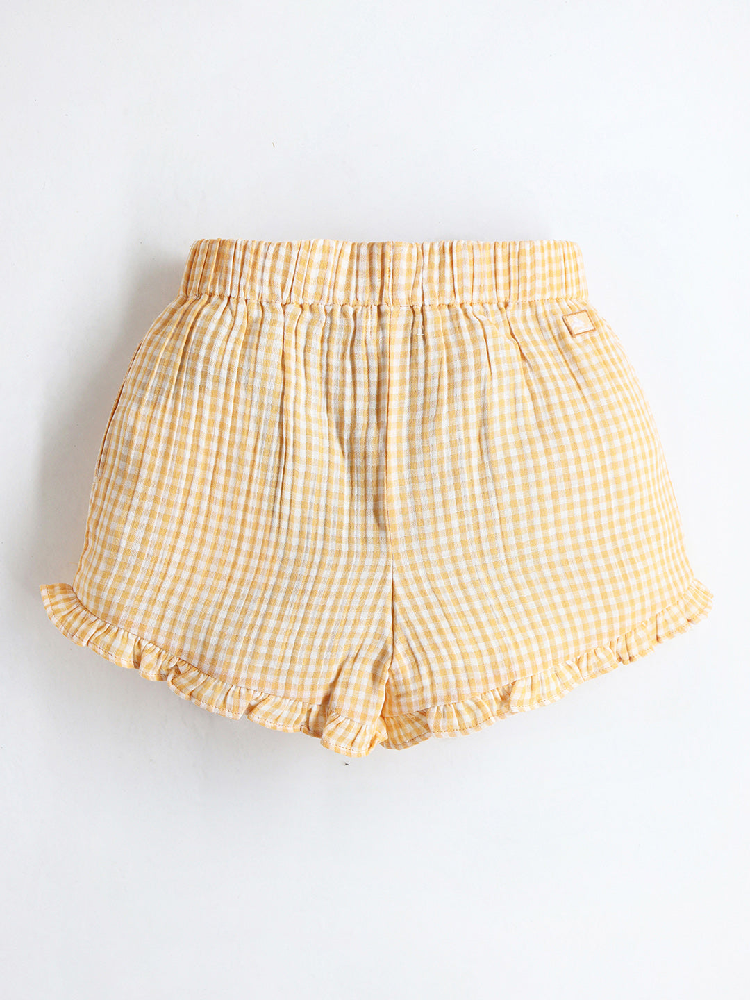 Cherry Crumble Cream & Orange Rib Gingham Embroidered Snug Set