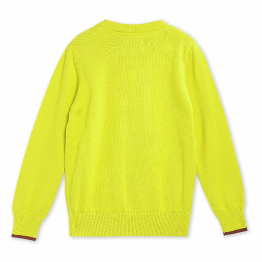 Cherry Crumble Yellow Pom-Pom Sweater
