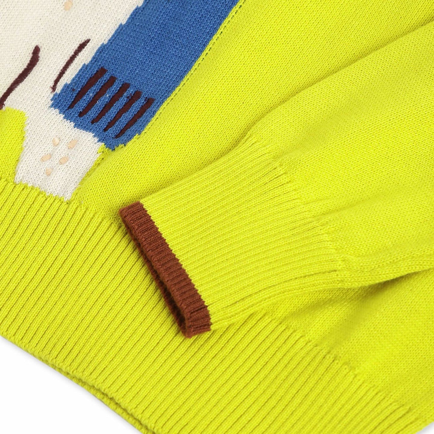 Cherry Crumble Yellow Pom-Pom Sweater