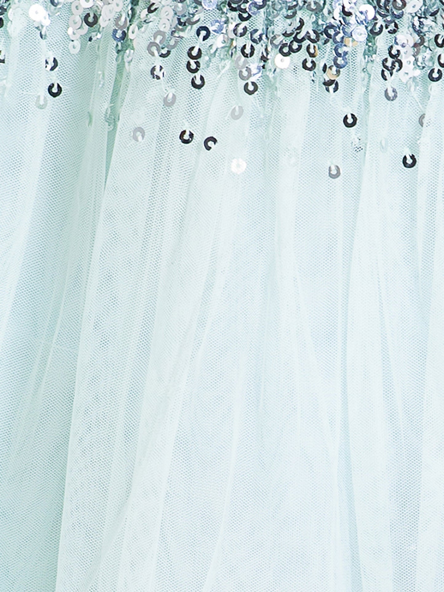 Cherry Crumble Sky Blue Sequined Cute Smart Dress