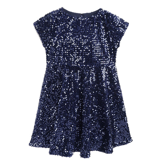 Cherry Crumble Navy Blue Cozy Graceful Dress