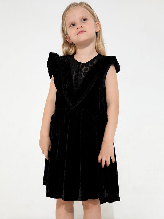 Cherry Crumble Black Solid Cute Smart Dress