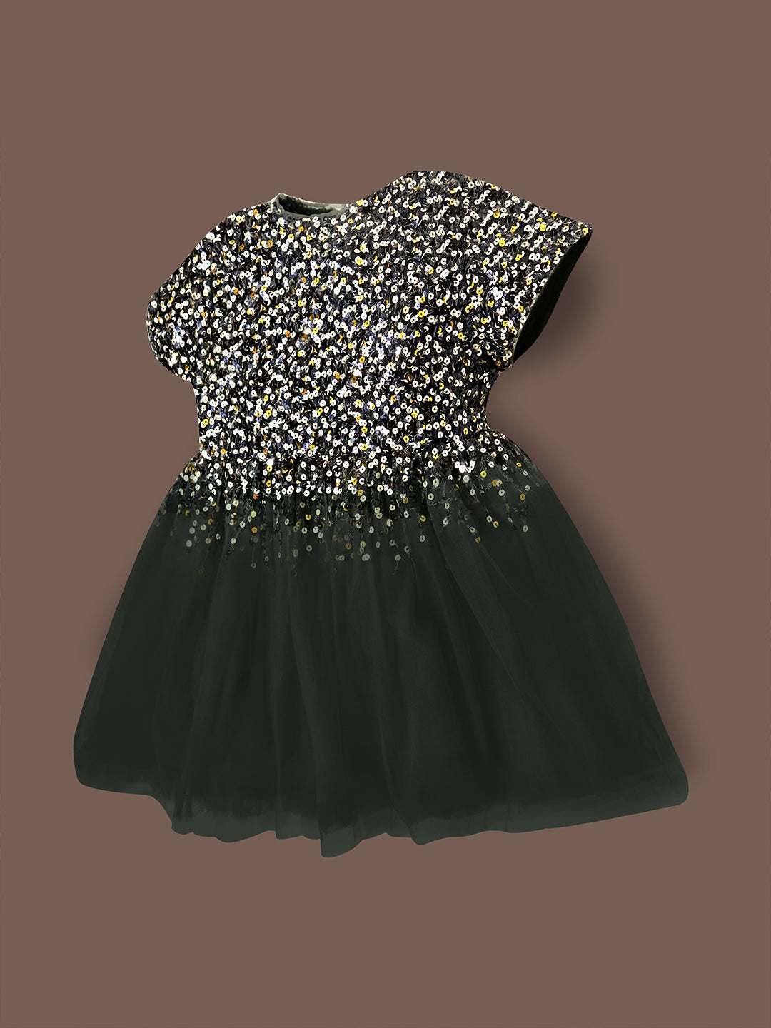 Cherry Crumble Holiday Glow Sparky Black Gleaming Dress