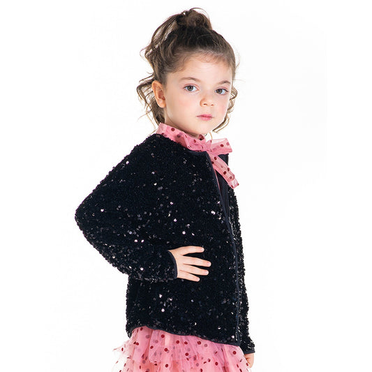 Cherry Crumble Black Snuggle-Trendy Winter Jacket