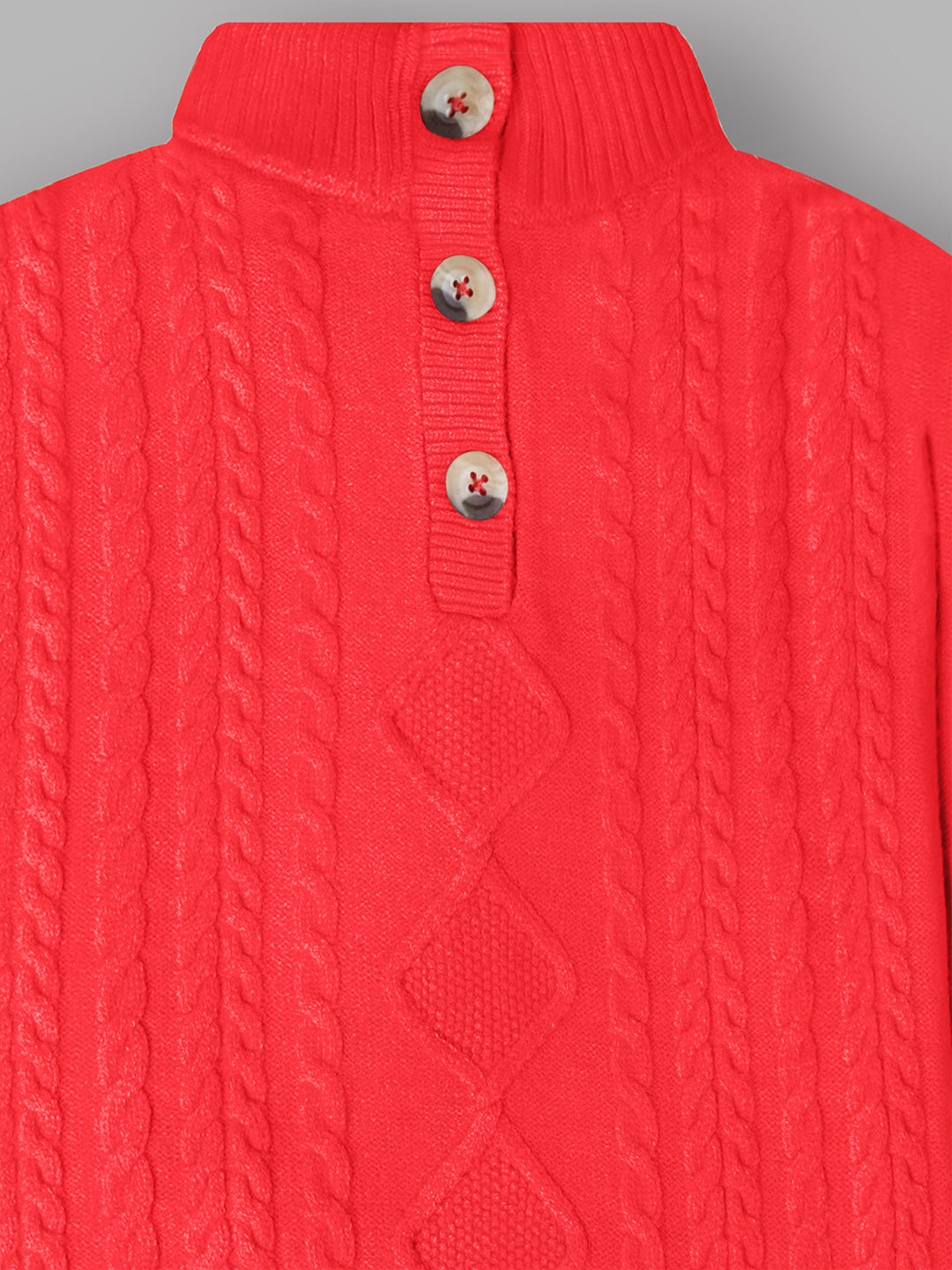 Cherry Crumble Red Cable Knit Adorable Sweater