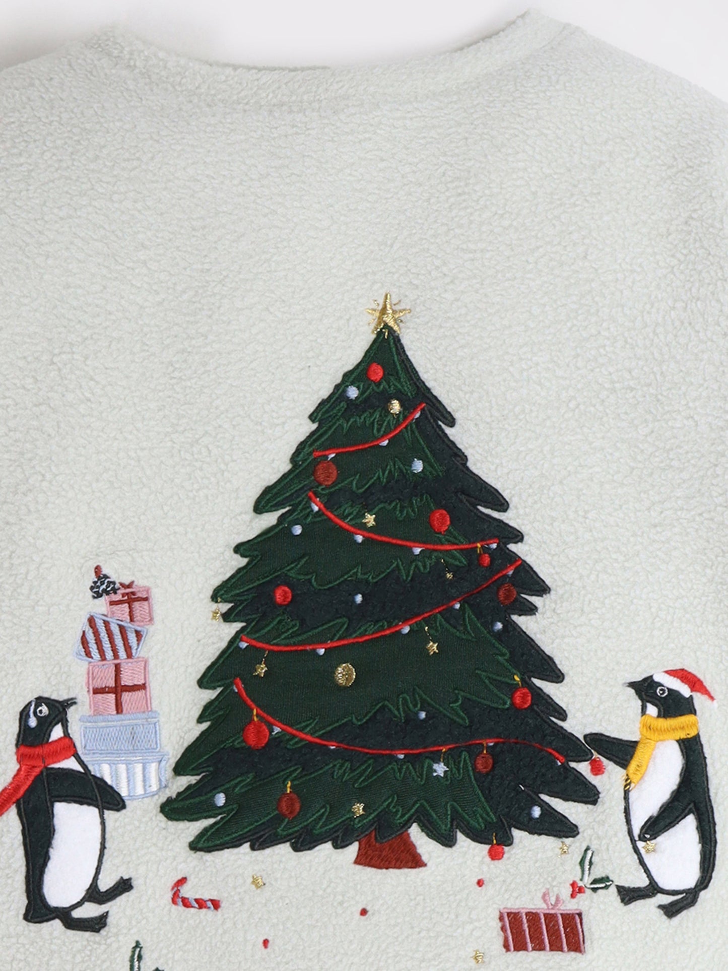 Cherry Crumble Mint Solid Applique Lovely Smart Winter Nightsuit