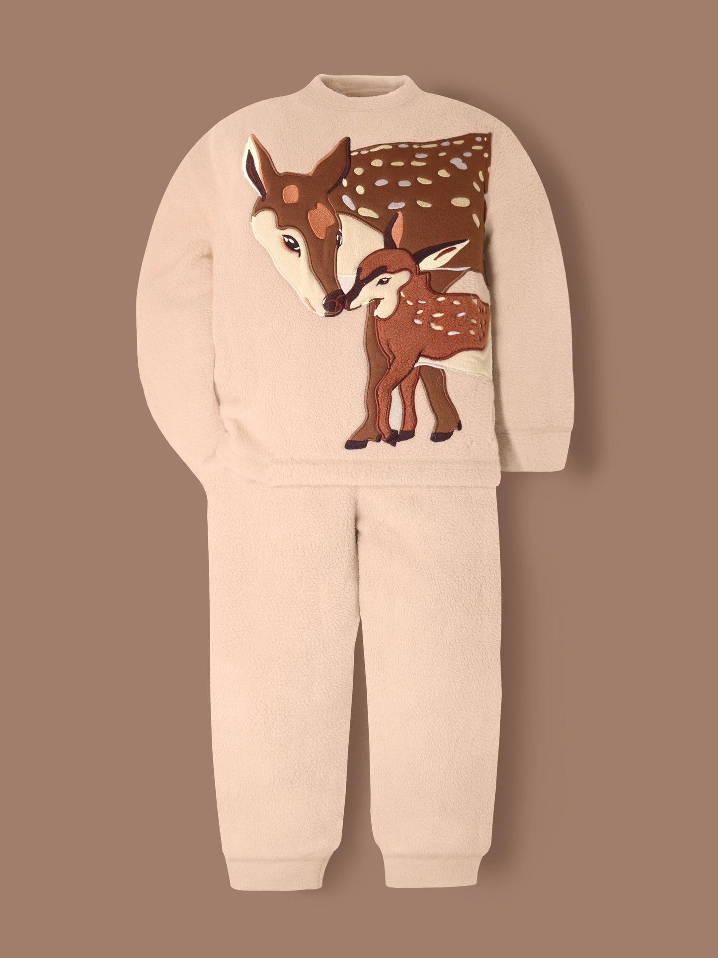 Cherry Crumble Beige Warm & Snug Nightsuit