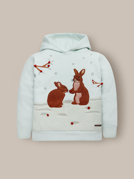 Cherry Crumble Mint Chic Applique Sweatshirt
