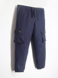 Navy Blue Denim Cargo Pants