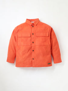 Sunny Delight Orange Double Pocket Corduroy Shirt