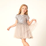 Shining Shelby Dress with Bow and Clip