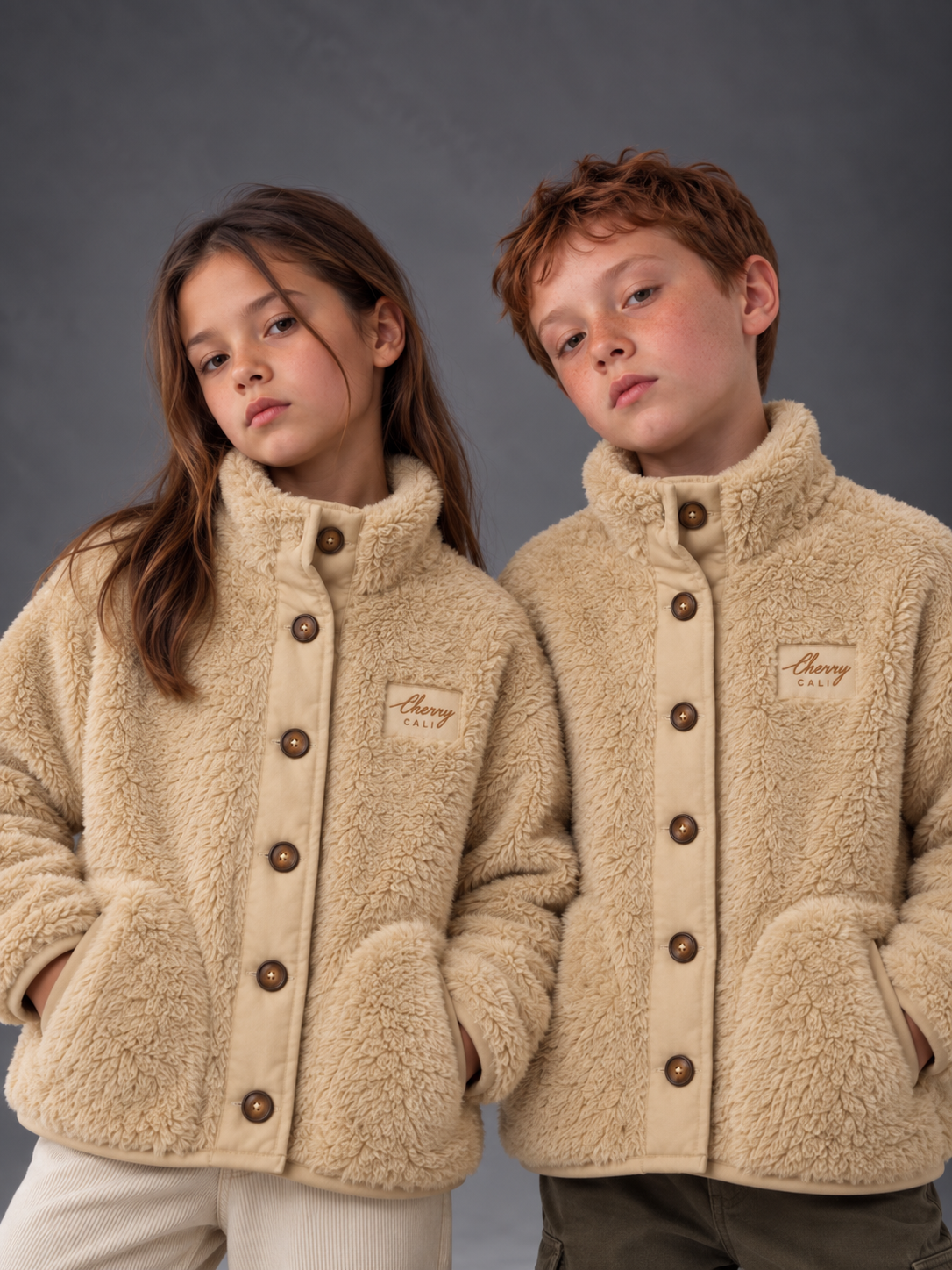 Unisex Kids Cozy Teddy Fleece Coat