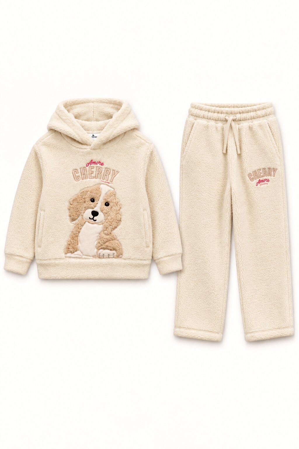 Kids Unisex Animal Patchwork Hoodie with Joggers Co-Ord Set
