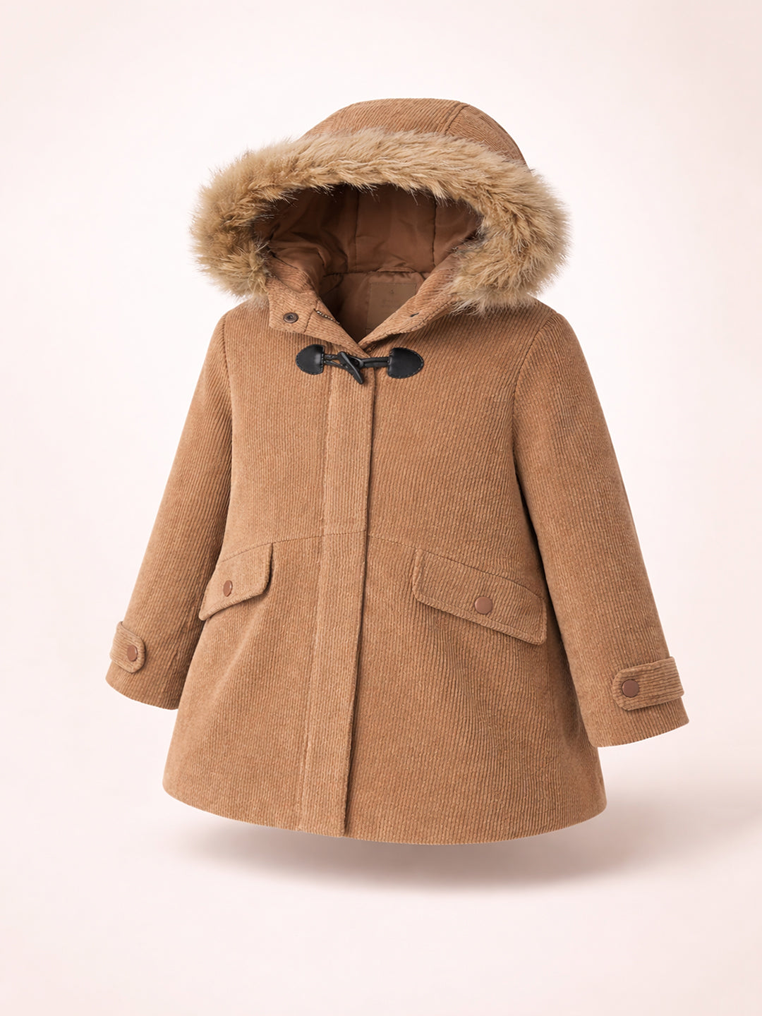 Beige Textured Cozy Hoodie Jacket