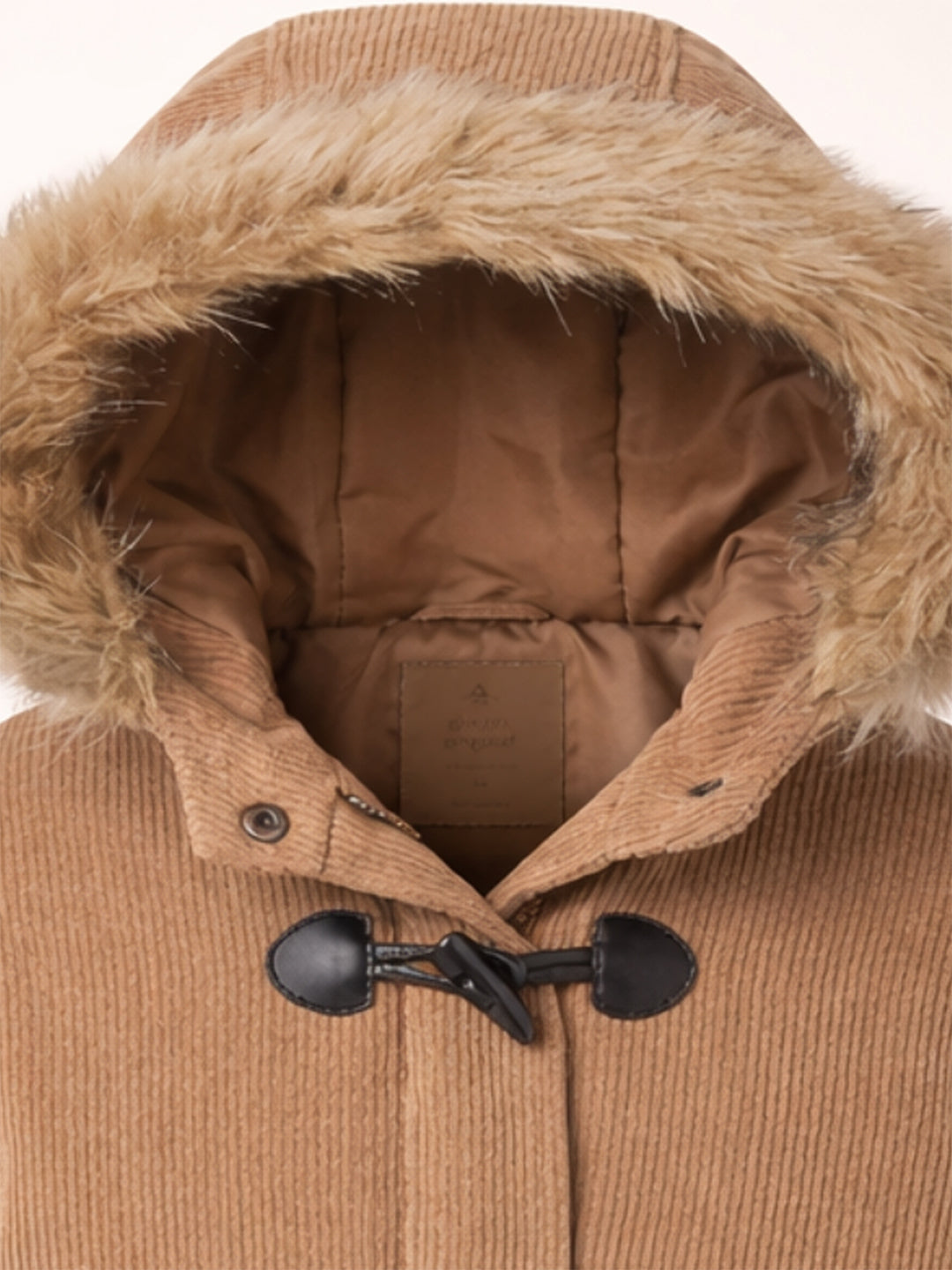 Beige Textured Cozy Hoodie Jacket