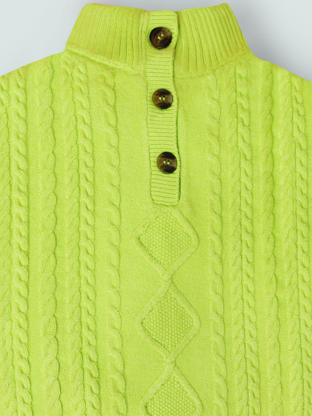Cherry Crumble Green Cable Knit Cute Stylish Sweater