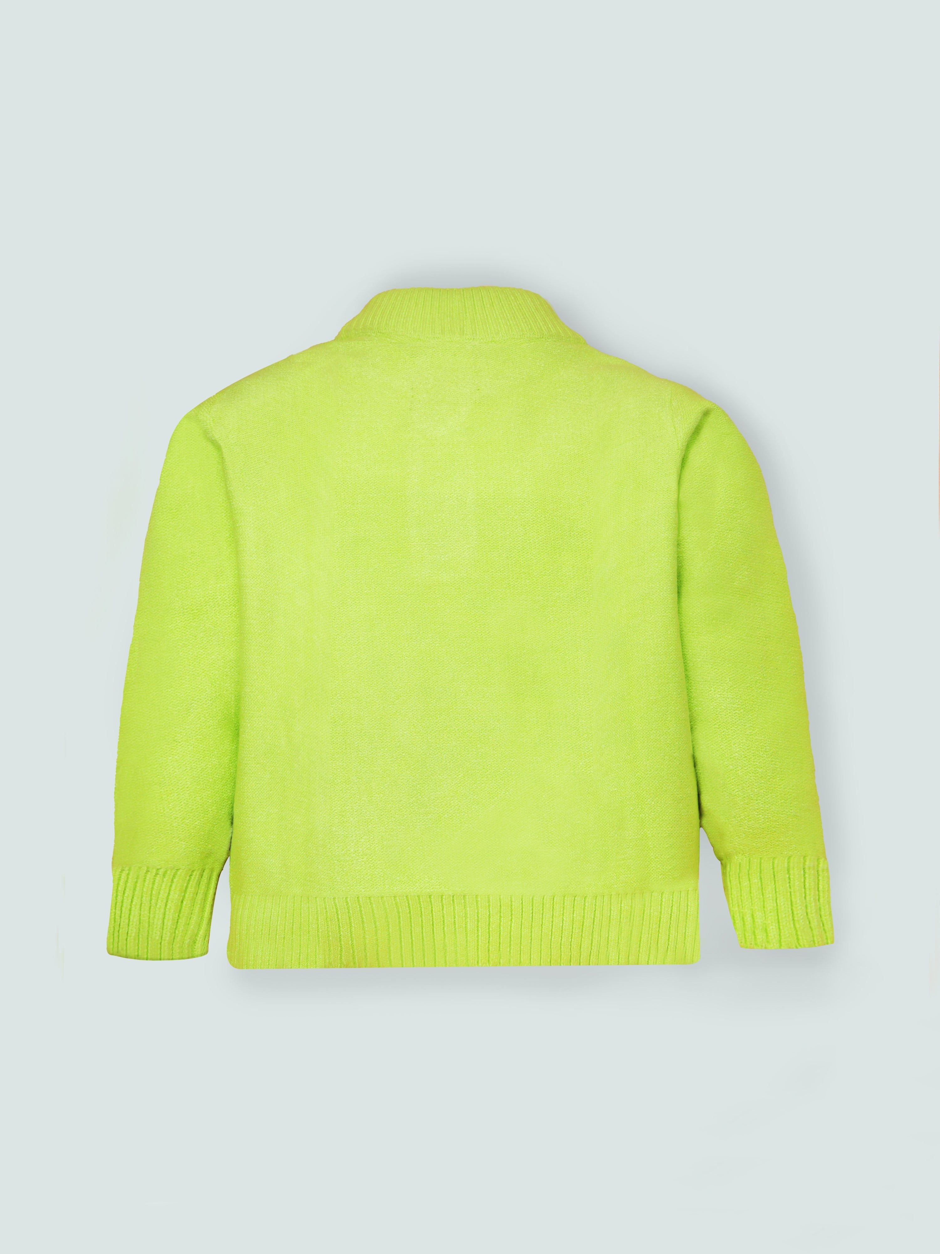 Cherry Crumble Green Cable Knit Cute Stylish Sweater