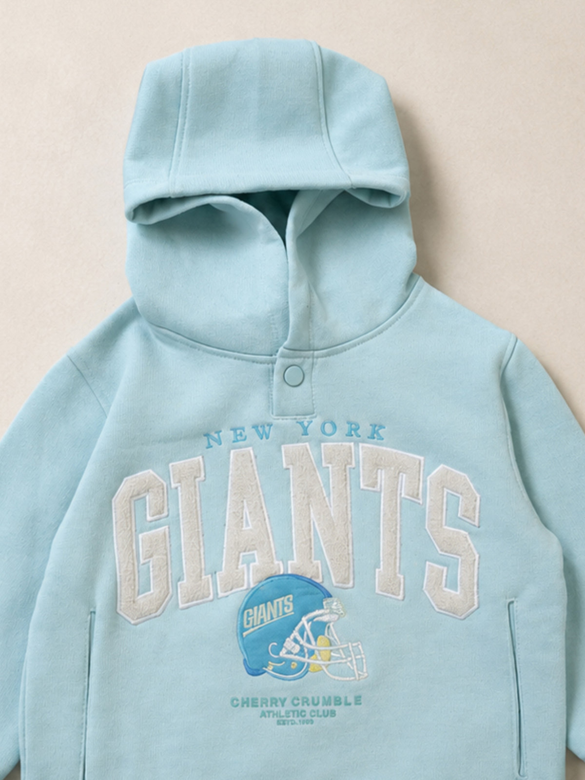 Kids Unisex Typographic Print Sea Green Hooded Sweatshirt