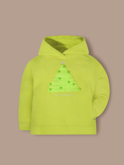 Cherry Crumble Comfy Green Hoodie