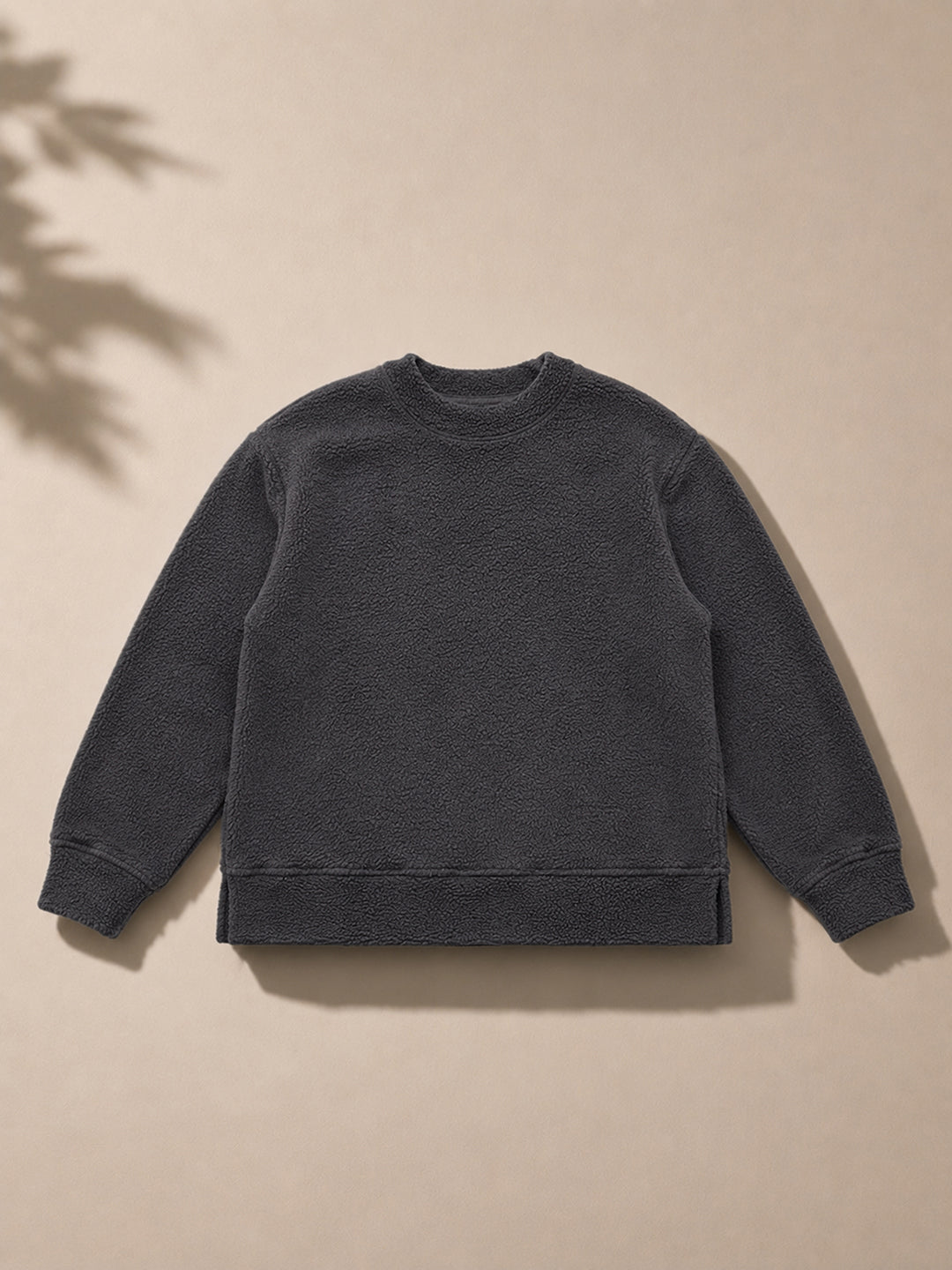 Cherry Crumble Girls Dark Grey Solid Polyester Night Suit