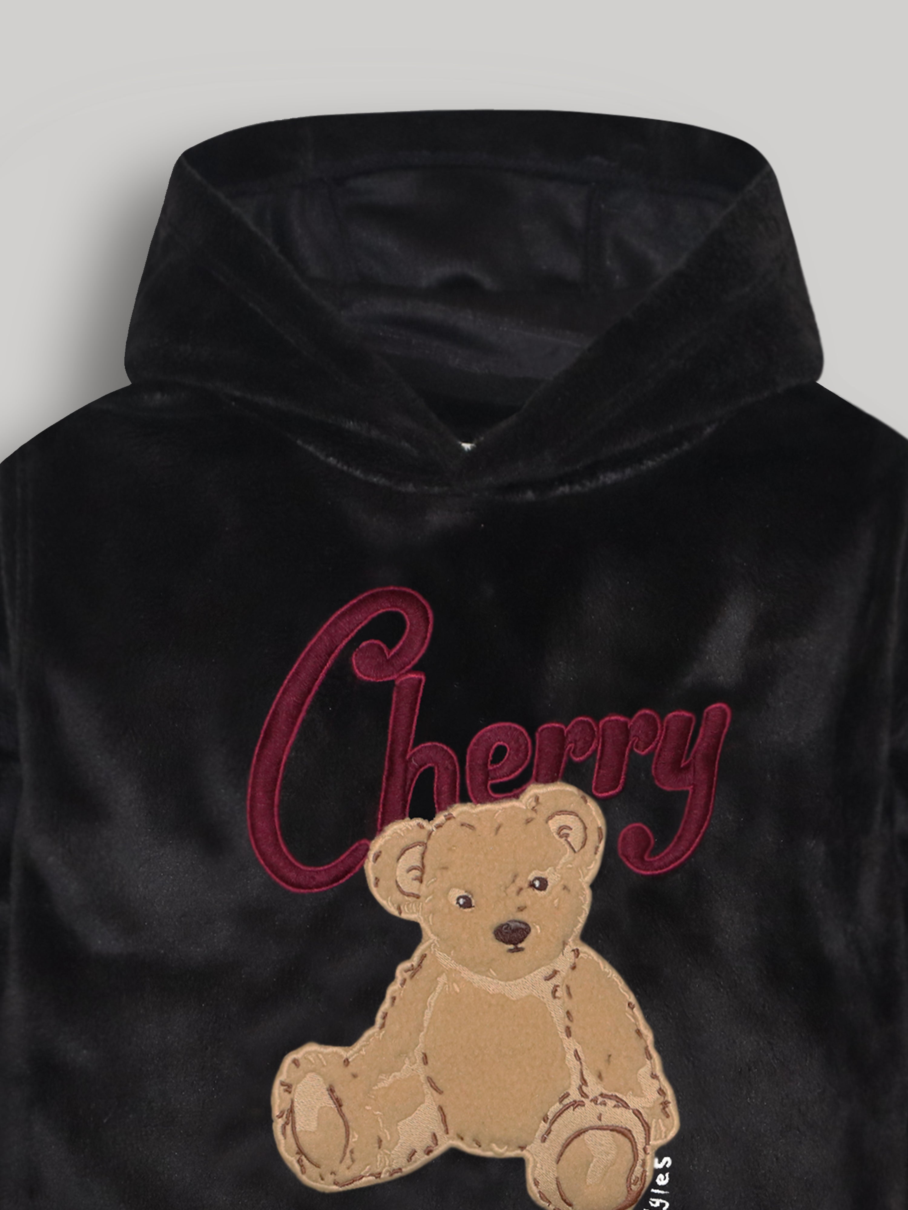 Cherry Crumble Black Luxe Hoodie
