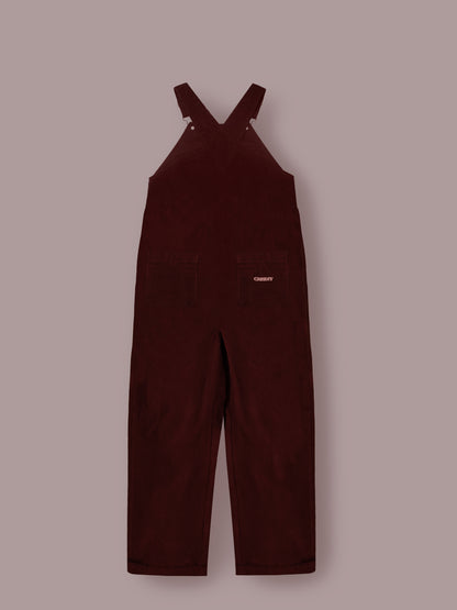 Girls Maroon Cotton Dungaree – Classic Summer Fit