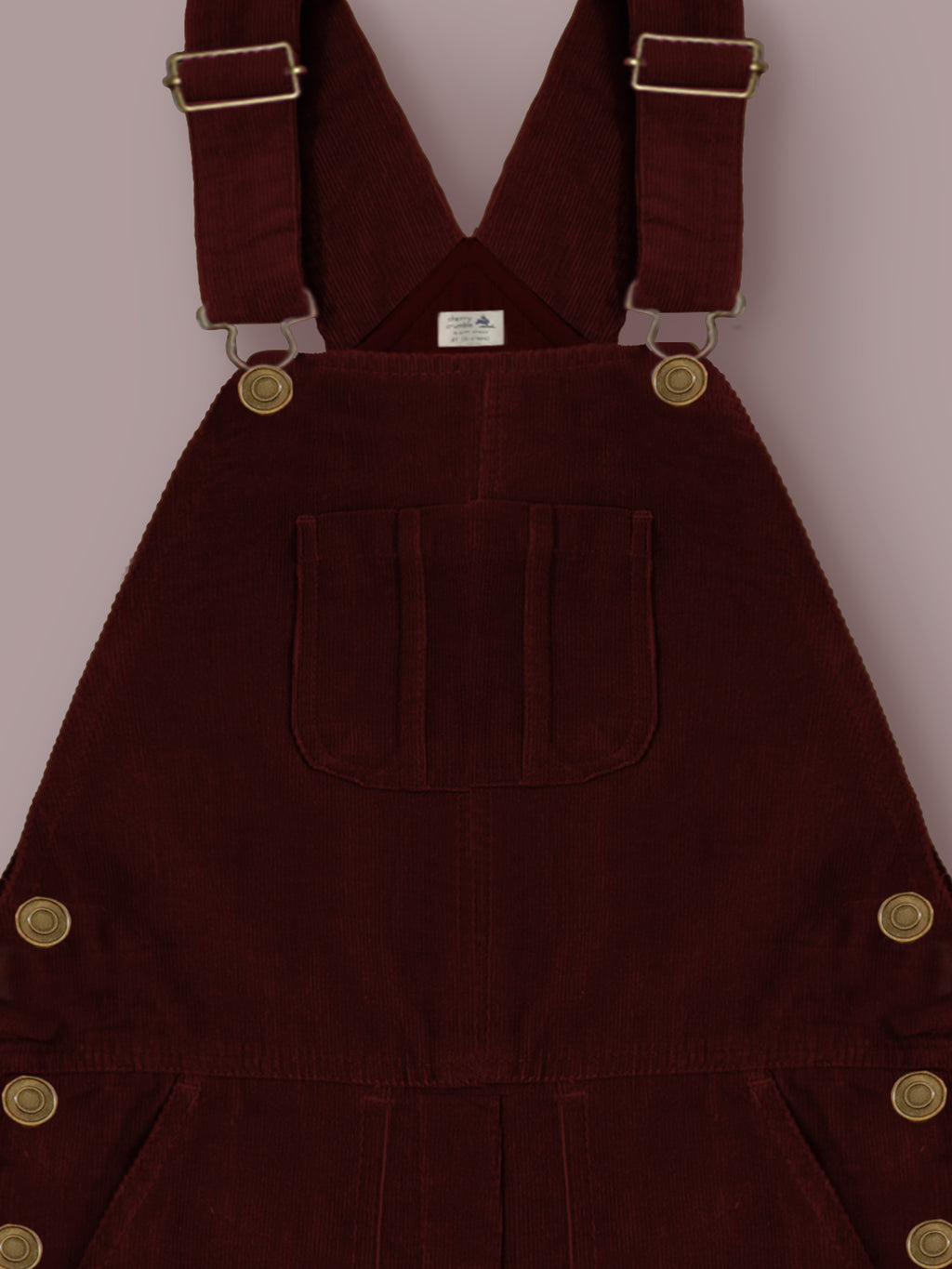 Girls Maroon Cotton Dungaree – Classic Summer Fit