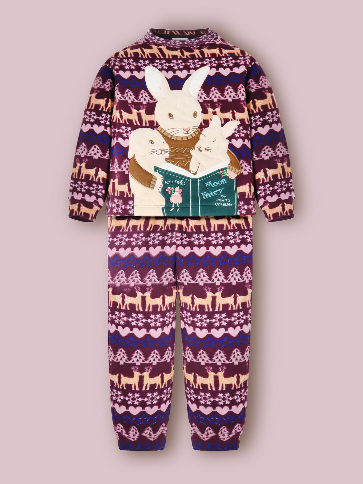 Cherry Crumble Multicolor Winter Wonder Nightsuit