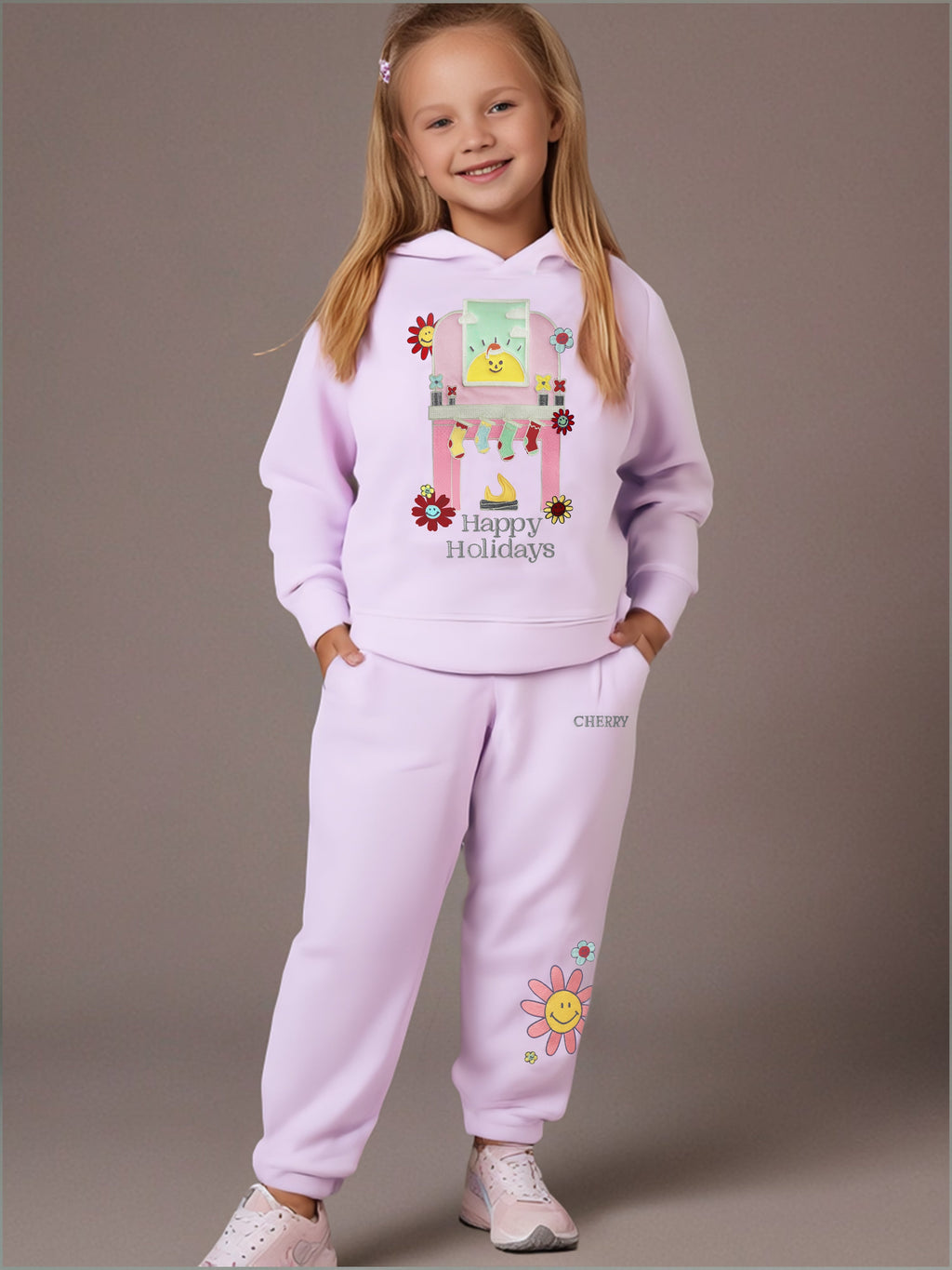 Cherry Crumble Liliac Winter Glow Sweatshirt