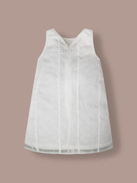 Make your little girl sparkle at any special occasion with the Cherry Crumble White Party Wear Summer Dress. Crafted from a luxurious blend of poly net and poly knit.