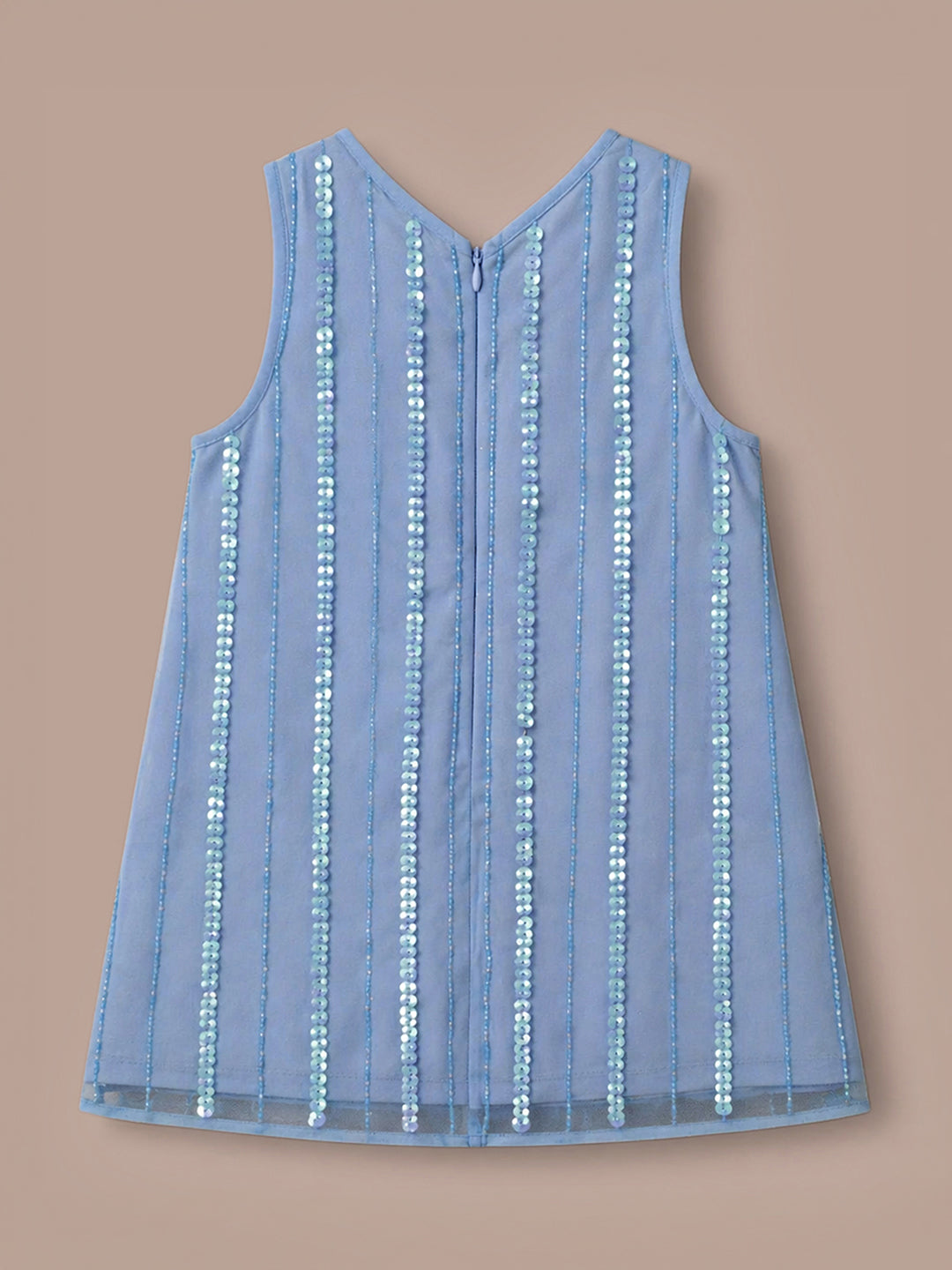 Blue Embellished Party Wear Dress