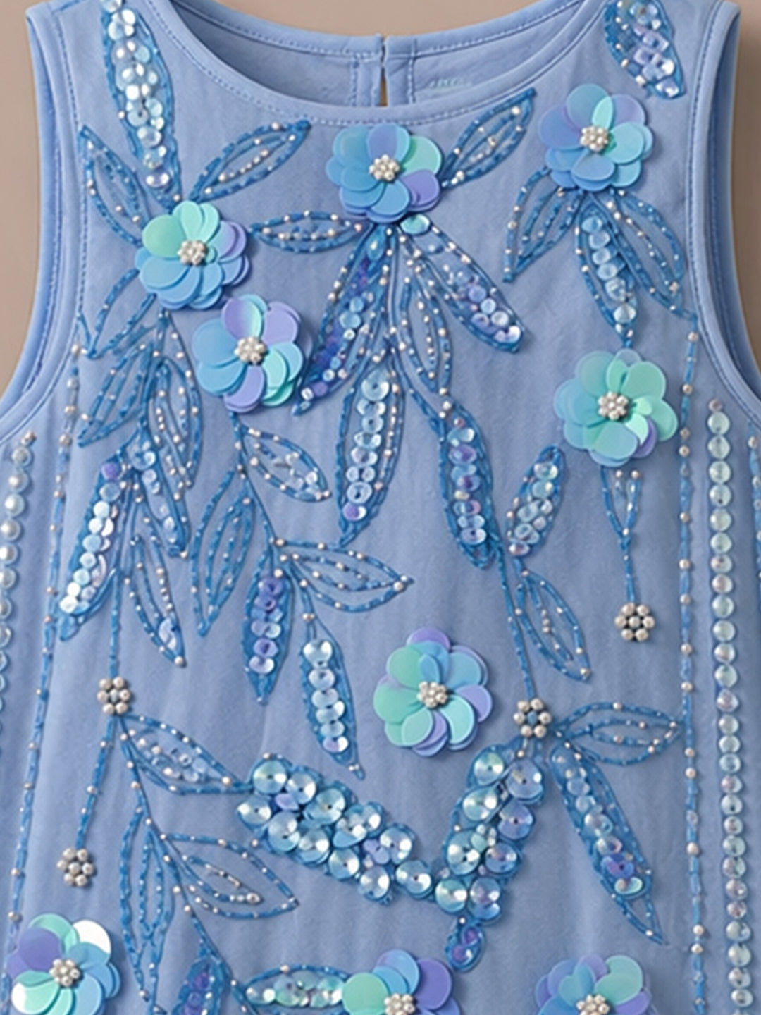 Blue Embellished Party Wear Dress