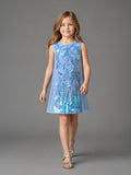 Blue Embellished Party Wear Dress