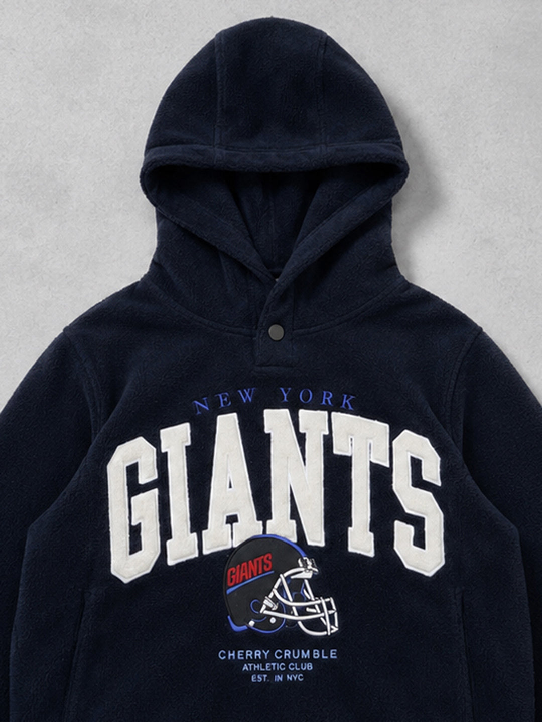 Kids Unisex Typography Print Navy Blue Hooded Sweatshirt