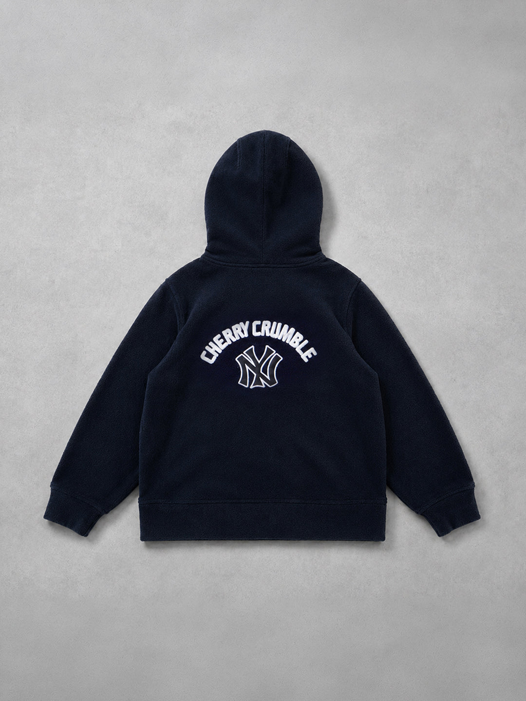 Kids Unisex Typography Print Navy Blue Hooded Sweatshirt