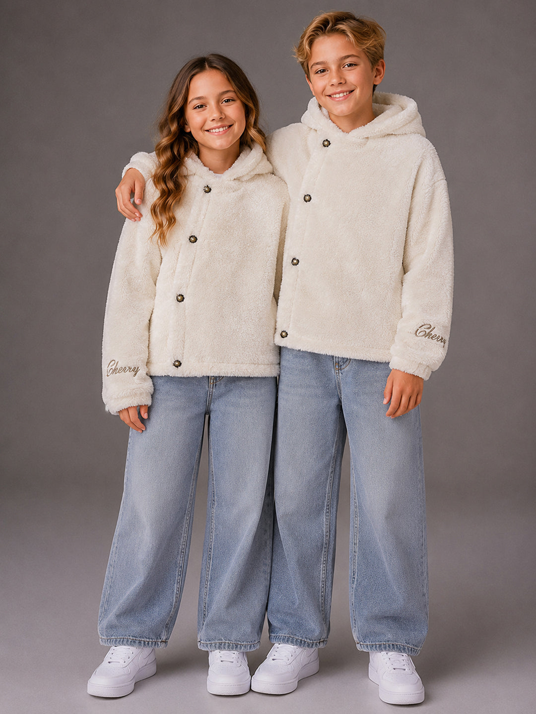 Kids Unisex Fleece Hooded Jacket