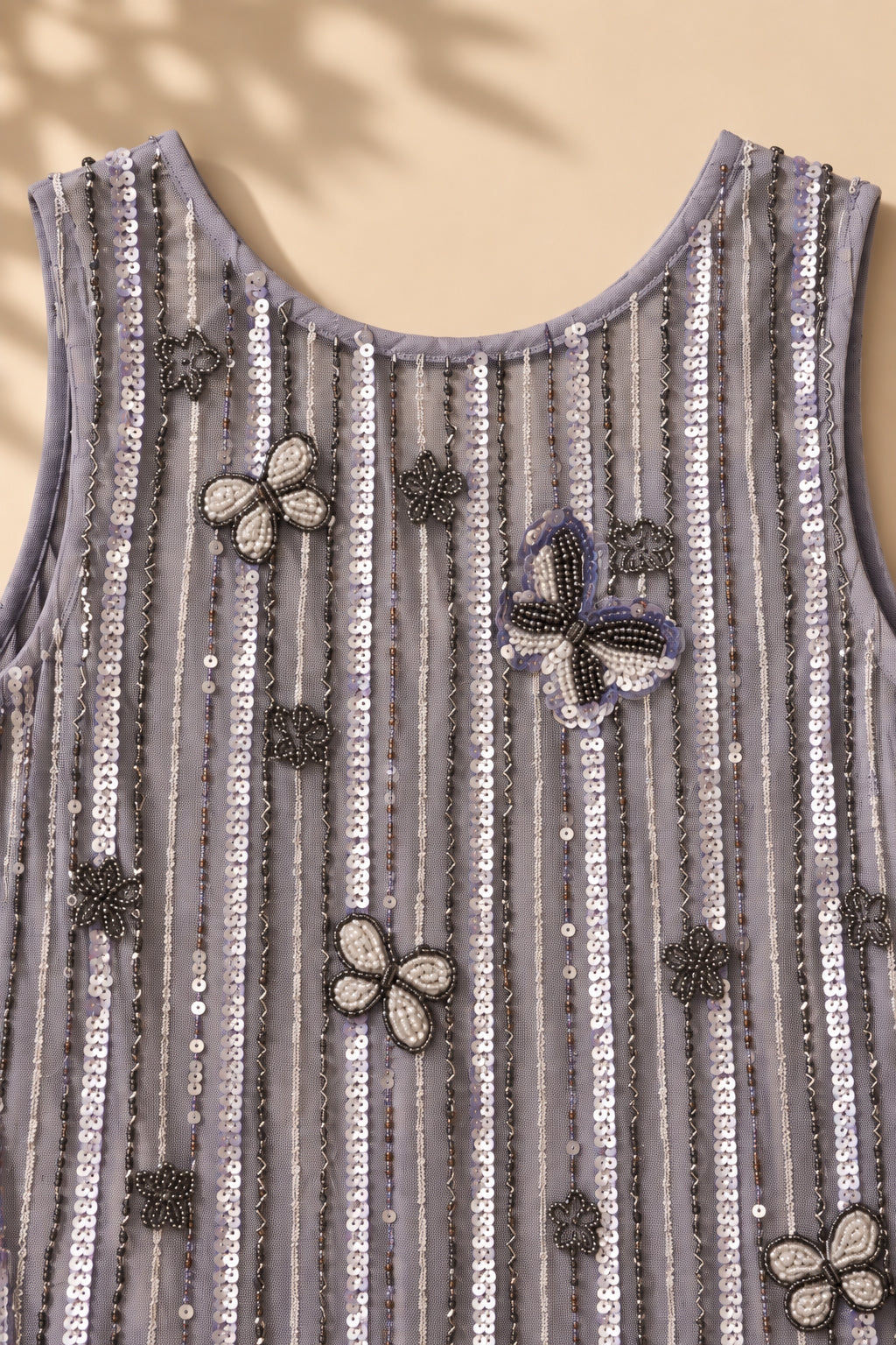 Girls Butterfly Sequin Embellished Party Dress