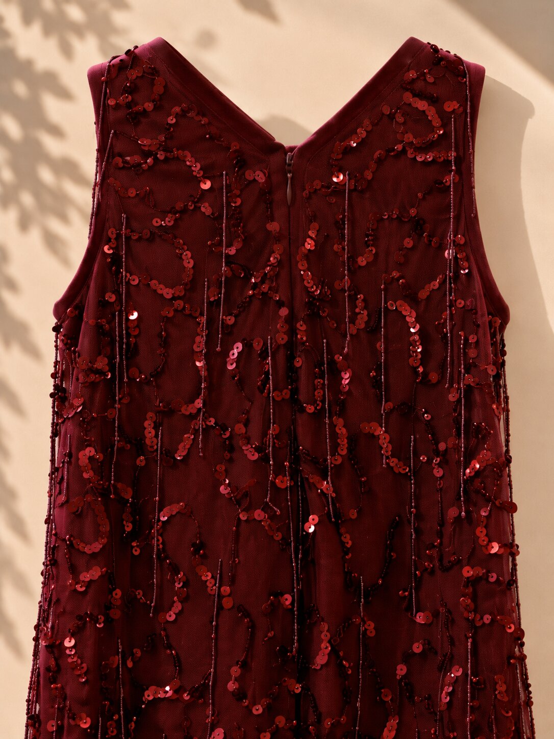 Maroon Sequin Party Dress for Girls