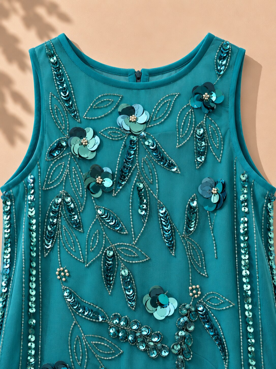Turquoise Blue Sequin Party Dress for Girls
