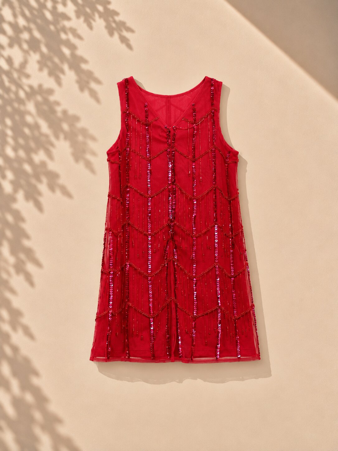 Girls Pink Sequin Embellished Party Dress