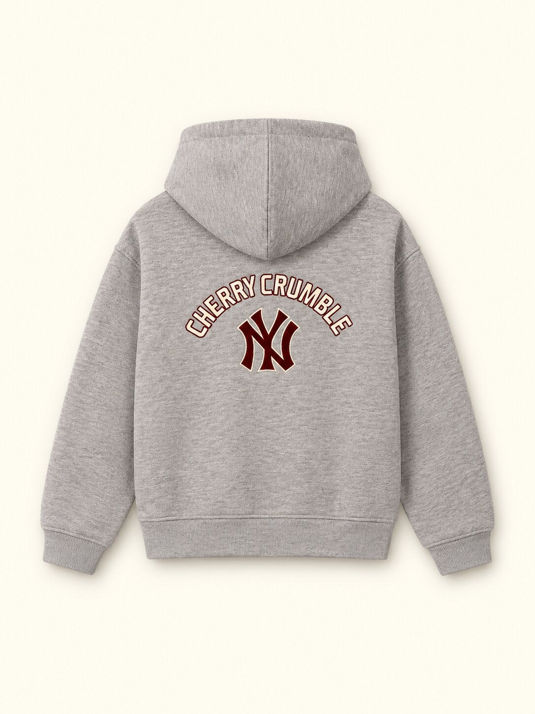 Kids Unisex Grey Typography Hooded Sweatshirt