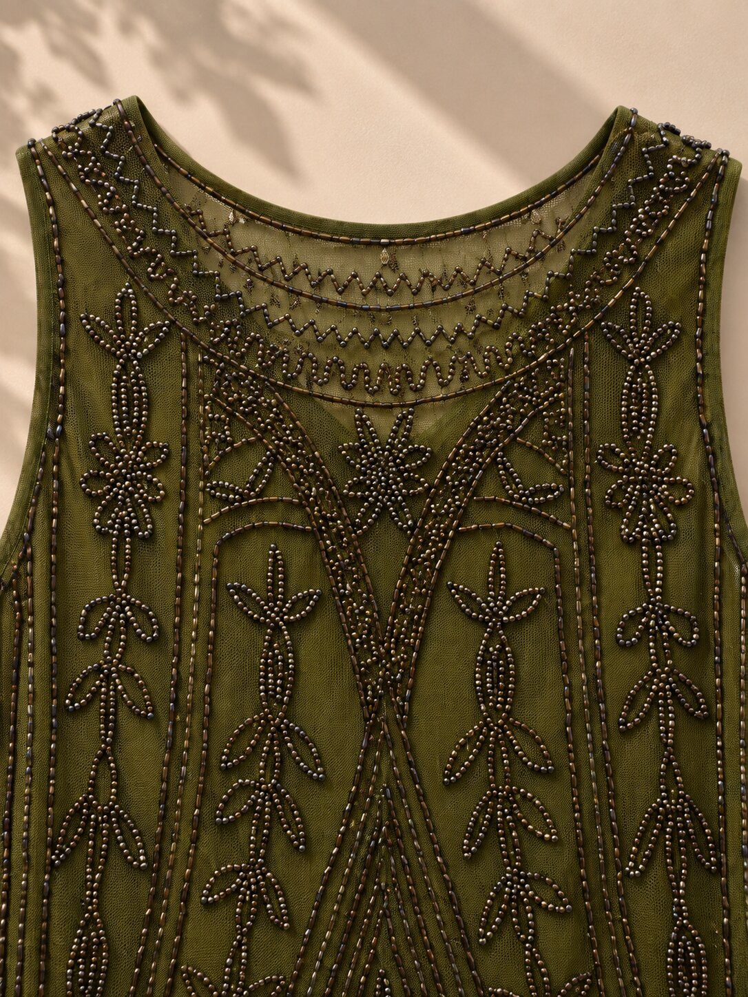 Girls Green Sequin Embellished Party Dress