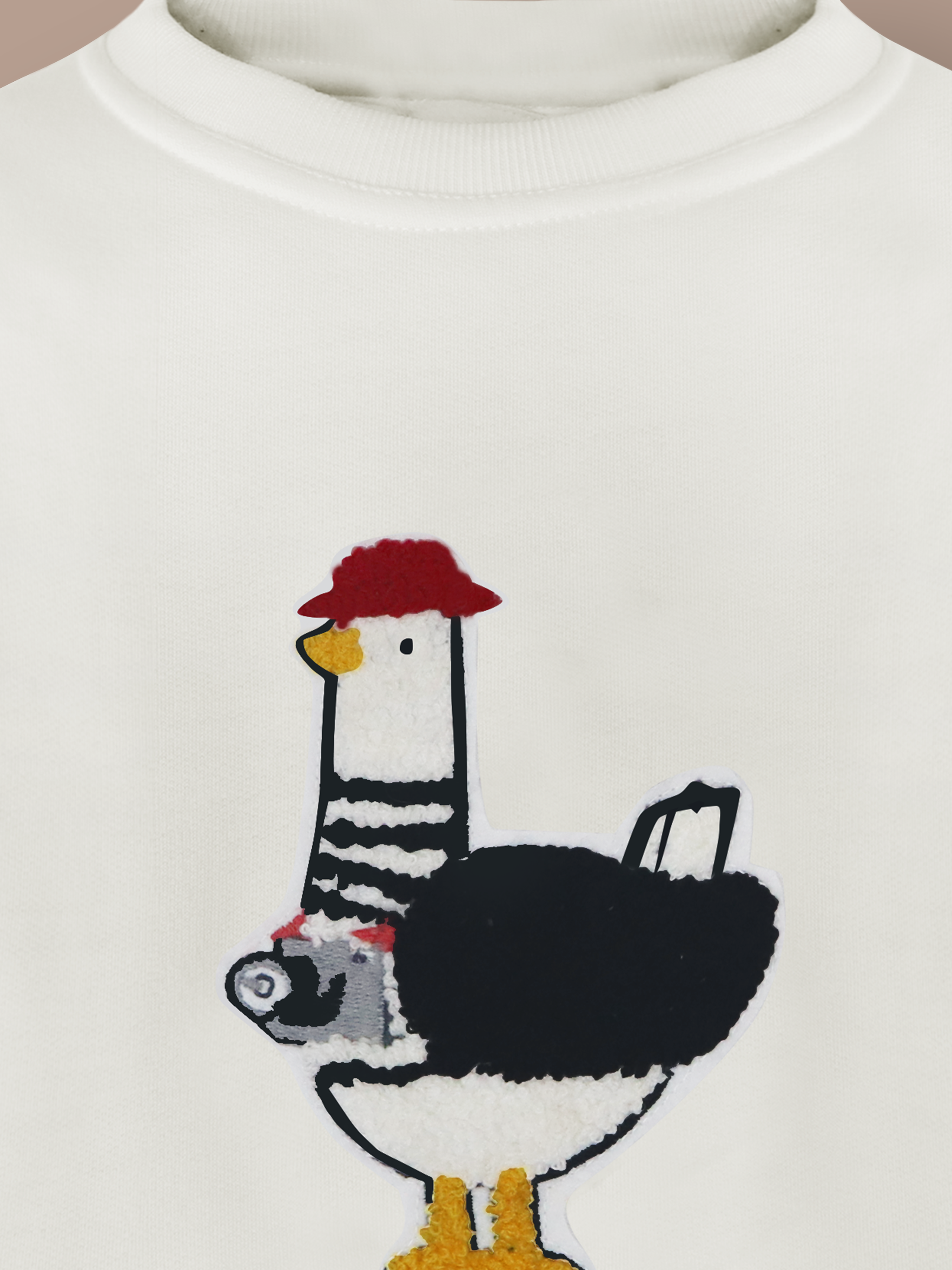 Embroidered White Frost Sweatshirt